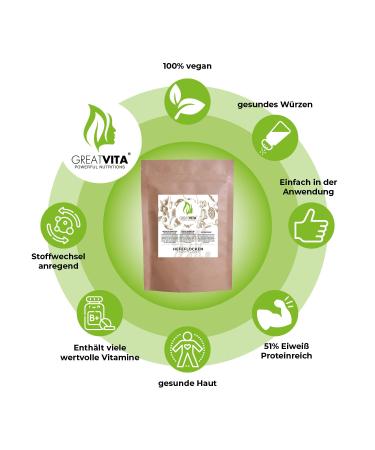 Buy GreatVita Yeast Flakes 800g - Premium Vegan Nutritional Yeast with Extra Vitamins | 100% Pure & Gluten-Free - Buy Online on SooperMarket.com