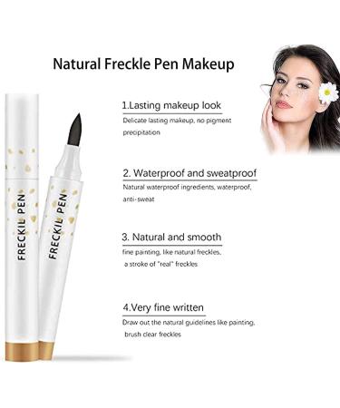 Lovelycat Freckle Pen Faux Freckle Pen Colour Pop Freckle Pen Supernaturally realistic freckles makeup brush Fantastic freckles pen Long-lasting waterproof soft-point absorbent pen for a natural and easy makeup look (Double) - Buy Online on SooperMarket.com
