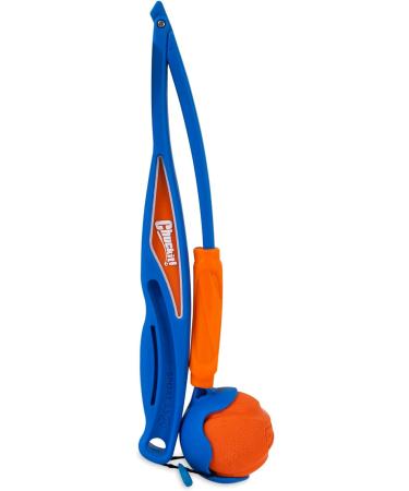 Chuckit! Fetch & Fold Dog Ball Launcher Set - Hands Free Rubber Fetch Toy for Dogs - Buy Online on SooperMarket.com