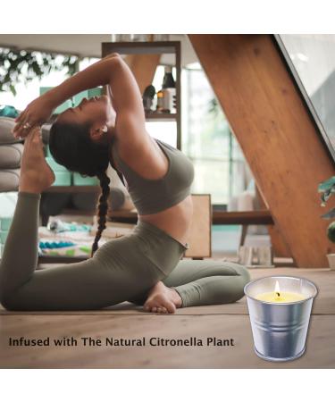 TopSics Citronella Candles - 8 Natural Soy Wax Candles for Outdoor Use - Long Lasting 80-96 Hours - Perfect for Garden Terrace Picnic and Camping - Buy Online on SooperMarket.com