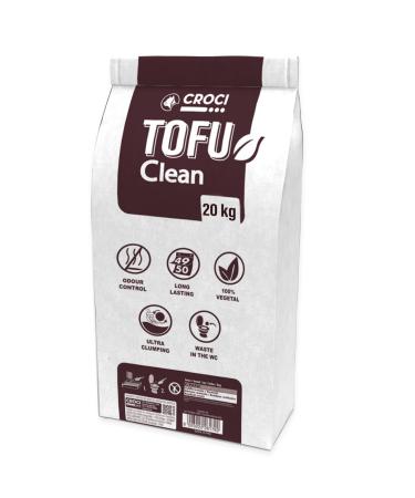 Croci Tofu Clean cat litter clumping biodegradable 100% plant-based odor-inhibiting long-lasting inexpensive 45 lt