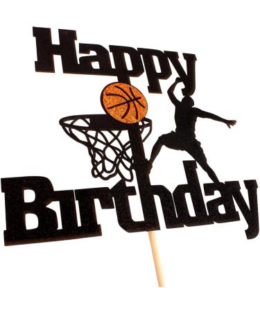 Blumomon Basketball Cake Decoration - 1 Piece Happy Birthday Shield Attachment for Sports Theme Party - Perfect for Young Girls - Buy Online on SooperMarket.com