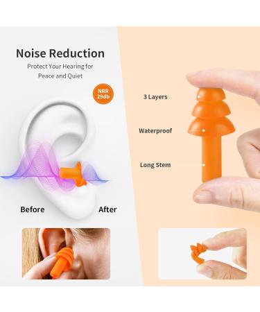 12 Pair Silicone Earplugs - Noise Suppression for Sleeping Swimming & Hearing Protection - Waterproof Earplugs for Ultimate Comfort - Buy Online on SooperMarket.com