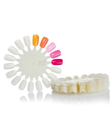 Honey Joy False Nail Flower Wheel For 18 Color Card Display Board Template Sunflower Shaped Nails Art Tools Pack of 10