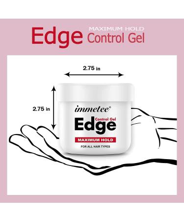immetee Instant Control Edge Control Gel Long Lasting 4C Extreme Hold Braiding Gel Strong Hold Stylings Wax Non-greasy Smoother Edge (100g+Brush) (Edge Control Gel) - Buy Online on SooperMarket.com