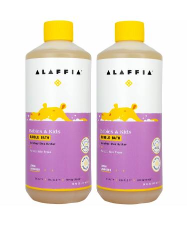 Alaffia Babies and Kids Bubble Bath Gentle Bath Essentials for Delicate Skin Plant-Based Formula Paraben & Sulfate-Free Vegan with Long-Lasting Bubbles Lemon Lavender 2 Pack - 16 Fl Oz Ea Lemon Lavender 16 Fl Oz (...
