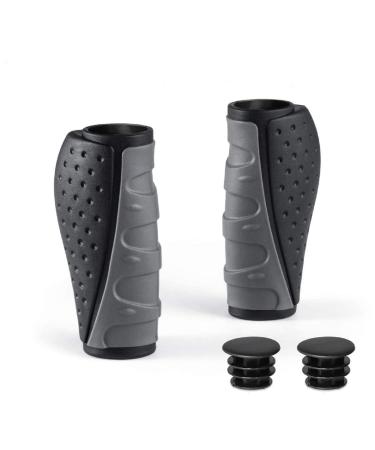 PRUNUS Bike Handlebar Grips Short, Bicycle Grips Rubber Comfort Ergonomic Antislip Shift Replacement Grips, Bike Handle Grips for BMX MTB Mountain Bike(90mm/130mm) 90MM+90MM