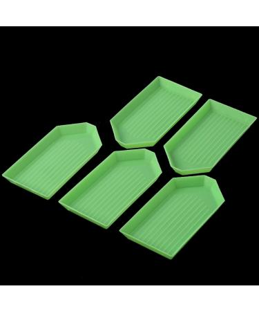 100 Pieces Plastic Bead Sorting Trays - Green | Diamond Rhinestone, Painting, Cross Stitch, Nail Art, Craft DIY Storage Plates - Buy Online on SooperMarket.com