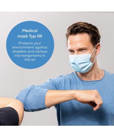 Buy Beurer MM 15 Type IIR Medical Face Masks - 3-Layer Protection Made in EU 20 Pieces | International Shipping Available - Buy Online on SooperMarket.com