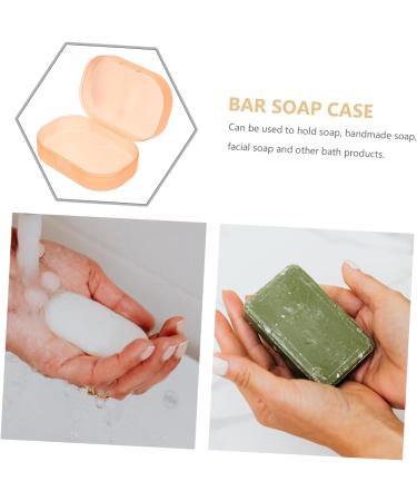 COOLHIYA Plastic Container pp soap draining rack household soap holder container travel Outdoor Fruit Dryer travel case water filter Toiletries sponge soap dish with lid Storage Box As Shown 7x10.5x3.5cm - Buy Online on SooperMarket.com