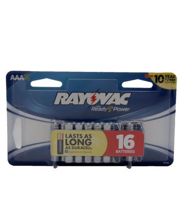 Rayovac 824-16ltj Aaa Alkaline Batteries 16 Pk