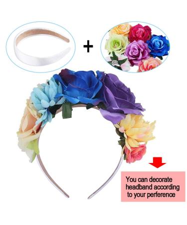 Satin Headbands White Ribbon Headband - 14 Pieces 1 Inch Plain DIY Hair Accessories for Women and Girls - Buy Online on SooperMarket.com
