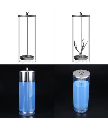 2 Types Disinfection Jar Glass Sterilization Container Sanitizer Glass Manicure Tools for Salon Hairdresser(9 inches) - Buy Online on SooperMarket.com