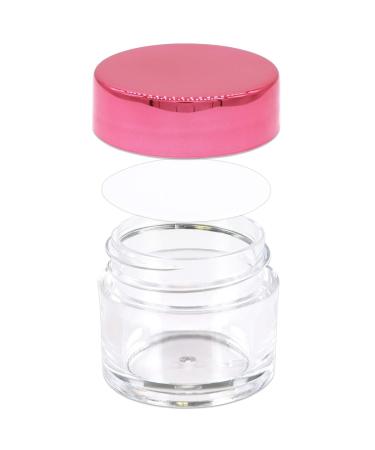 Beauticom 7g Thick Wall Clear Acrylic Jars - Leak Proof for Cosmetics & Beauty | 72 Pieces with Metallic Rose Pink Gold Lids - Buy Online on SooperMarket.com