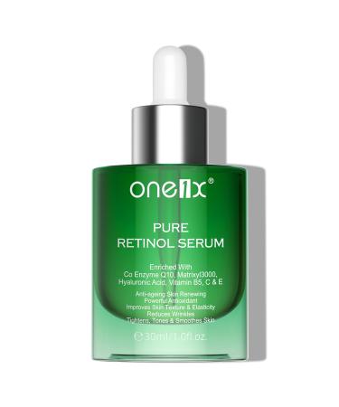 Retinol Serum for Face with Vitamin C and Hyaluronic Acid Anti-aging Face Serum Reduces Wrinkles Fine Lines Dark Spots Collagan Boost Firming Facial Serum for Woman Day and Night 30ML