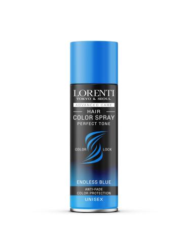 Lorenti Hair Color Spray | Temp Perfect Tone | Anti-Fade Colour Protection | Endless Blue 150 ml