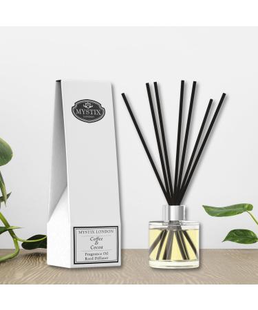 London Coffee & Cocoa Fragrance Oil Reed Diffuser 200ml - Best Aroma for Home Kitchen Living Room & Bathroom | Perfect Gift | Refillable - Buy Online on SooperMarket.com