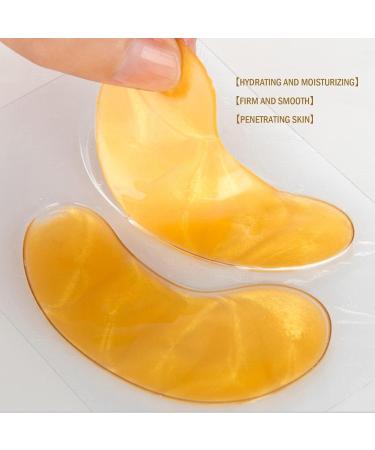 KAIQIKAIXI Gold Gel Under Eye Patches - 10 Pairs with Hyaluronic Acid & Collagen for Dark Circles Puffiness & Wrinkles - Buy Online on SooperMarket.com