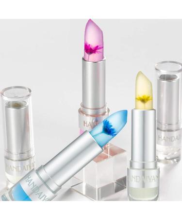 Petansy 3 Colors Jelly Flower Lipstick Set - Waterproof and Durable Lip Makeup - Gift Box Included (3 Pcs) - Buy Online on SooperMarket.com