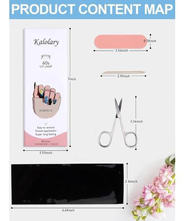Kalolary Gel Nail Polish Strips Nail Gel Art Sticker Waterproof Full Nail Wraps Decal Sets with Scissors Nail File and Stick for Women Girls Nail Art Decor (UV/LED Lamp Required)-12 - Buy Online on SooperMarket.com