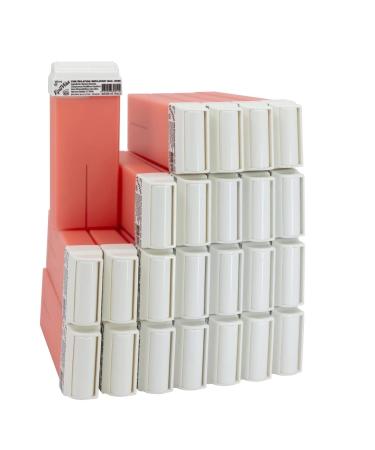 EpilWax Set of 24 Rose Wax Cartridges for Hair Removal - Large 100 ml Roll-on Waxing Refills Rose 1 count (Pack of 1)