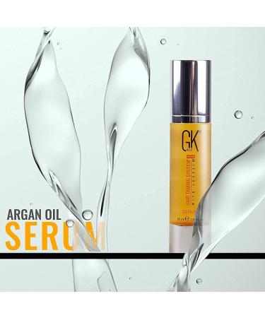 GK Hair Global Keratin Serum 50ml - 100% Organic Argan Oil for Frizz Control Heat Protection & Strengthening - Hair Repair Solution - Buy Online on SooperMarket.com