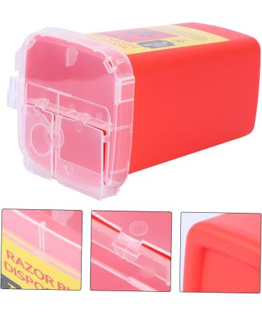 Angoily 5-Set Hairdressing Storage Containers - Automatic Trash Can for Shaving | Red Razor Case for Salons & Home Use - Buy Online on SooperMarket.com