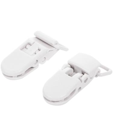 Evarbuild 10Pcs Baby T-Shape Plastic Pacifier Clips - Soother Dummy Holders in White | International Shipping Available - Buy Online on SooperMarket.com