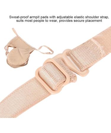 Adjustable Reusable Underarm Sweat Pads - Skin Color Armpit Guards with Elastic Strap - Buy Online on SooperMarket.com