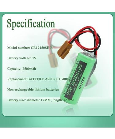 Buy CR17450SE-R 3V Battery Pack of 12 | 2500mAh PLC Replacement for SANYO CNC Series - Non-Rechargeable - Buy Online on SooperMarket.com