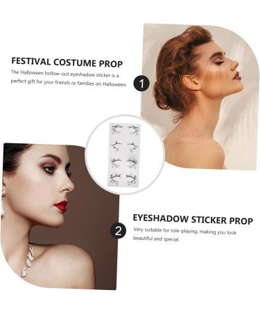 HAPINARY 4 Pairs Halloween Eyeliner Stickers Christmas Face Stickers Eyeliner Stencil Sticker Face Decals Pvc - Buy Online on SooperMarket.com
