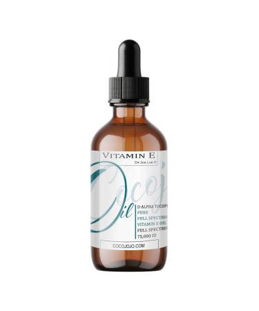 Vitamin E Oil - 100% Pure & Undiluted Full Spectrum D Alpha Tocopherol 75 000 IU - 4 oz Glass & Dropper - for Skin Hair Nails Body Care Hydrating Rejuvenating Skin Oil