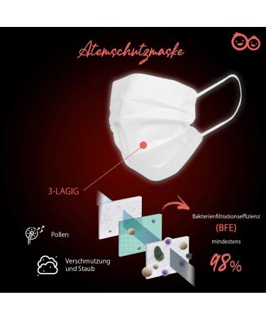 Iris Ohyama 105 Surgical Disposable Masks - 3-Layer BFE 98% - Size S - Individual Packaging - Irritation-Free Rubber Band - White - 15 Sets of 7 Pieces - Buy Online on SooperMarket.com