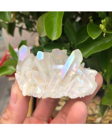 1pcs White Flame Aura Quartz Crystal Cluster Specimen Natural Stones and Minerals - Buy Online on SooperMarket.com