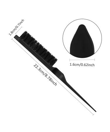 3 Piece Hair Styling Comb Set - Hair Brush, Teasing Comb, and Rat Tail Comb for Women - Black, Red, and Black - Buy Online on SooperMarket.com