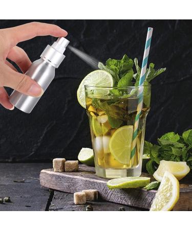 HOLIDYOYO Cocktail Sprayer 80ml Metal Martini Bar Mister Vermouth Spray Bottle Perfume Refillable Sprayer Liquid Pump Vials for Bartender Bar Kitchen 10.60X3.60X3.60CM Silver - Buy Online on SooperMarket.com
