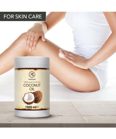 Coconut Oil 1000ml - Indonesia - Cocos Nucifera Oil - 100% Pure & Natural Cold Pressed - Unrefined Coconut Oil - Best Benefits for Skin - Hair - Face - Body Care - Unrefined Coconut Oils - Buy Online on SooperMarket.com