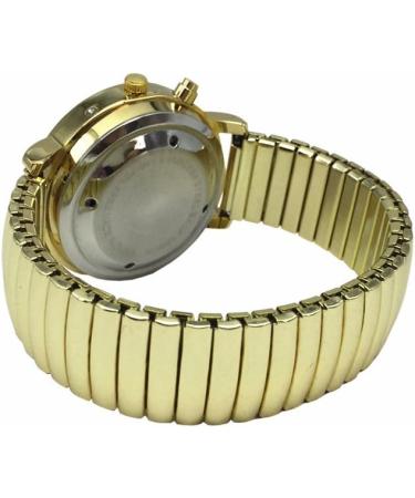 English Talking Watch for Blind People or The Elderly and Visually Impaired People wi th Alarm of Quartz Talking Date and Time Golden Color White Face - Buy Online on SooperMarket.com