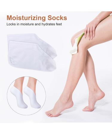 Moisturizing Foot Spa Socks - 5 Pairs Cotton Cosmetc Lotion Socks for Dry Cracked Feet - International Shipping - Buy Online on SooperMarket.com