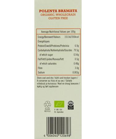 Biona Organic Polenta Bramata 500g - Premium Quality Gluten-Free Cornmeal - Buy Online on SooperMarket.com