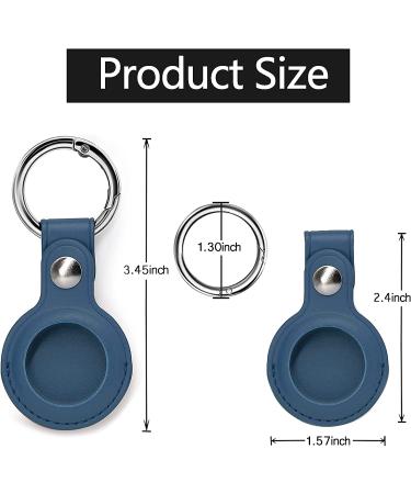 BRRAAVEES AirTag Keychain Holder - Anti-Lost PU Leather Case (3 Pack) - Pet Tracking Compatible - Buy Online on SooperMarket.com