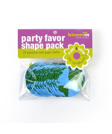 Bloomin Seed Paper Shapes Packs - Earth Shapes - 25 Shapes Per Pack - 2.1 Blue Green by Bloomin