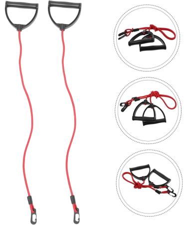 Buy 1 Pair Pull Rope Fitness Elastic Belt - Resistance Bands for Home Treadmill Workout | Red Latex Exercise Bands - Buy Online on SooperMarket.com