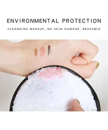 Cotton Makeup Remover Pads Reusable Face Cleansing Pads | Wet and Dry Double Use Makeup Remover Cloths Make-up Products Puff for Women & Men Uwariloy White - Buy Online on SooperMarket.com