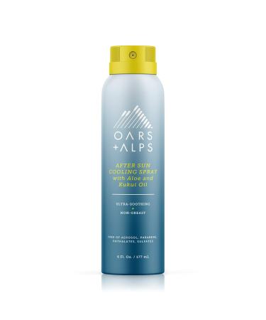 Oars + Alps After Sun Cooling Spray, Includes Aloe Vera and Niacinamide for Sunburn Relief, Green Tea Scent, 6 Oz