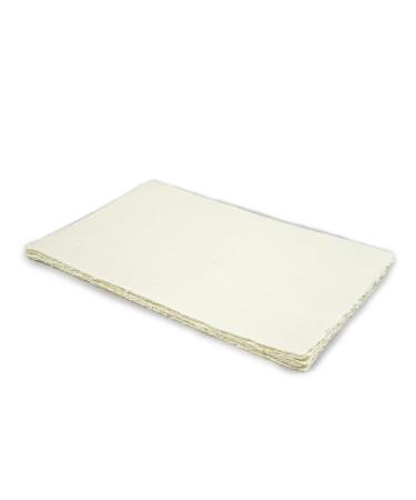 Watercolor Paper - 6 X 4 inches - Mixed Media Watercolor Paper - 150 GSM Thick Deckle Edge Virgin Cotton Handmade Paper - Off White Off White S