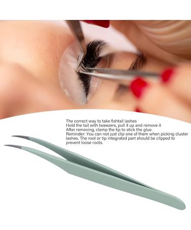 Curved Eyelash Tweezers - Ergonomic Stainless Steel Bright Color | Safe & Essential for Beauticians & Beauty Salons - International Shipping Available - Buy Online on SooperMarket.com