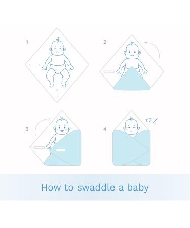 Baby Swaddle Wrap Blanket | Newborn Cotton Swaddling Sleeping Bag 0-3 Months (Blue Hearts) - Buy Online on SooperMarket.com