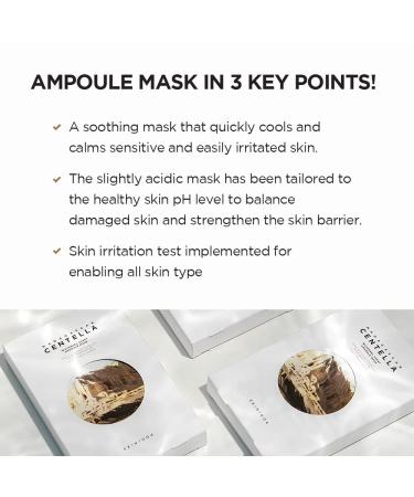 SKIN1004 Madagascar Centella Watergel Sheet Ampoule Mask - 5 Count Box | Fresh Corn Mint Oil Gel | Triple Moisturizing & Sebum Care - Buy Online on SooperMarket.com