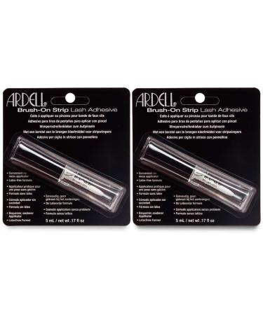 Ardell Brush on Striplash Adhesive Clear 5ml x 2 Pack 0.17 Fl Oz (Pack of 2)